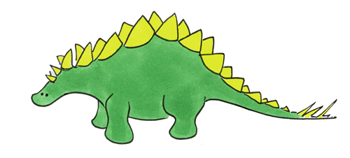Un dinosaure vert